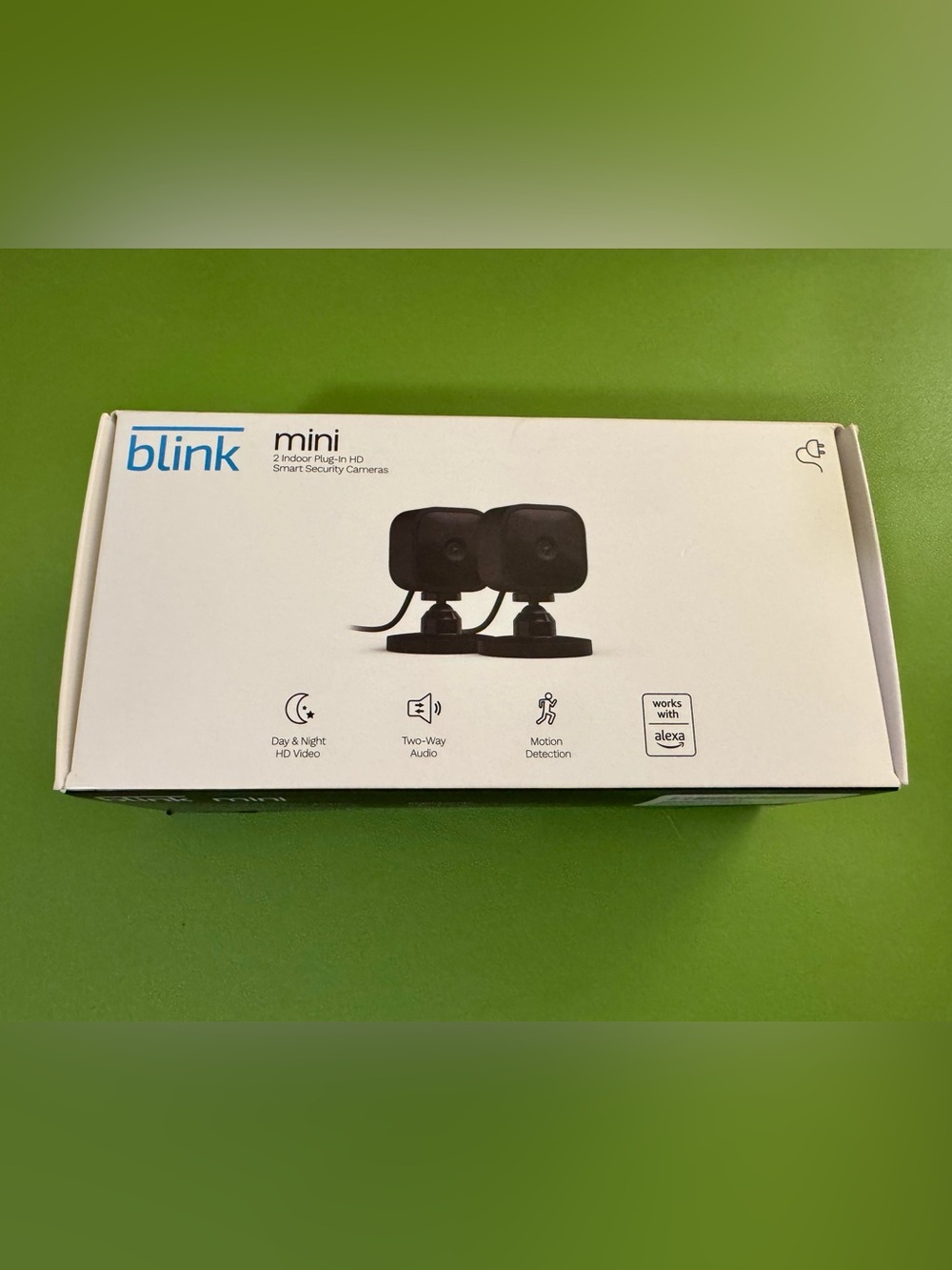 Blink Mini Indoor Smart Security Camera, Set of 2, NIB